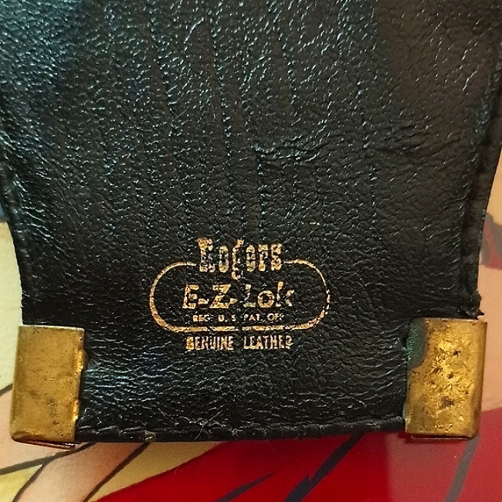 Vtg 1940s Roger’s E-Z-Lok Pipe Tobacco Pinch Loader Zippered Leather Pouch - Picture 3 of 8